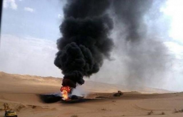 مسلحون قبليون يفجرون أنبوب النفط في شبوة 