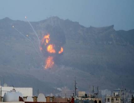 ليلة عنيفة في سماء العاصمة صنعاء