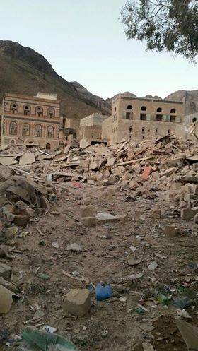 ميليشيات الحوثي تفجر منزل المحامي برمان وارتفاع المنازل المفجّرة إلى 20 في دمت (أسماء)