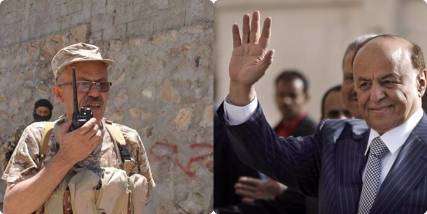 الرئيس هادي يبحث مع رئيس المجلس العسكري بتعز العميد سرحان عملية تحرير المحافظة من المليشيات