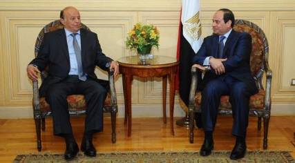 هادي يلتقي السيسي في الرياض والأخير يؤكد دعم بلاده للشرعية باليمن